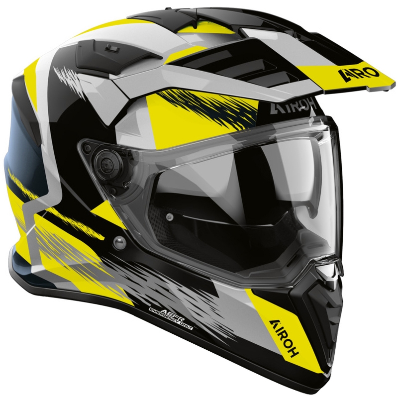 Kask motocyklowy enduro Airoh BADX-X Airspeed żółty