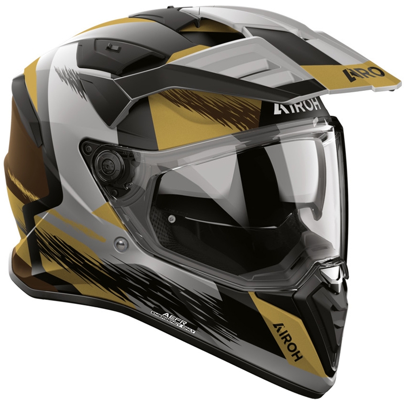 Kask motocyklowy enduro Airoh BADX-X Airspeed matowy piaskowy