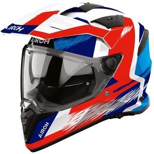 Kask motocyklowy enduro Airoh BADX-X Airspeed niebiesko-czerwony