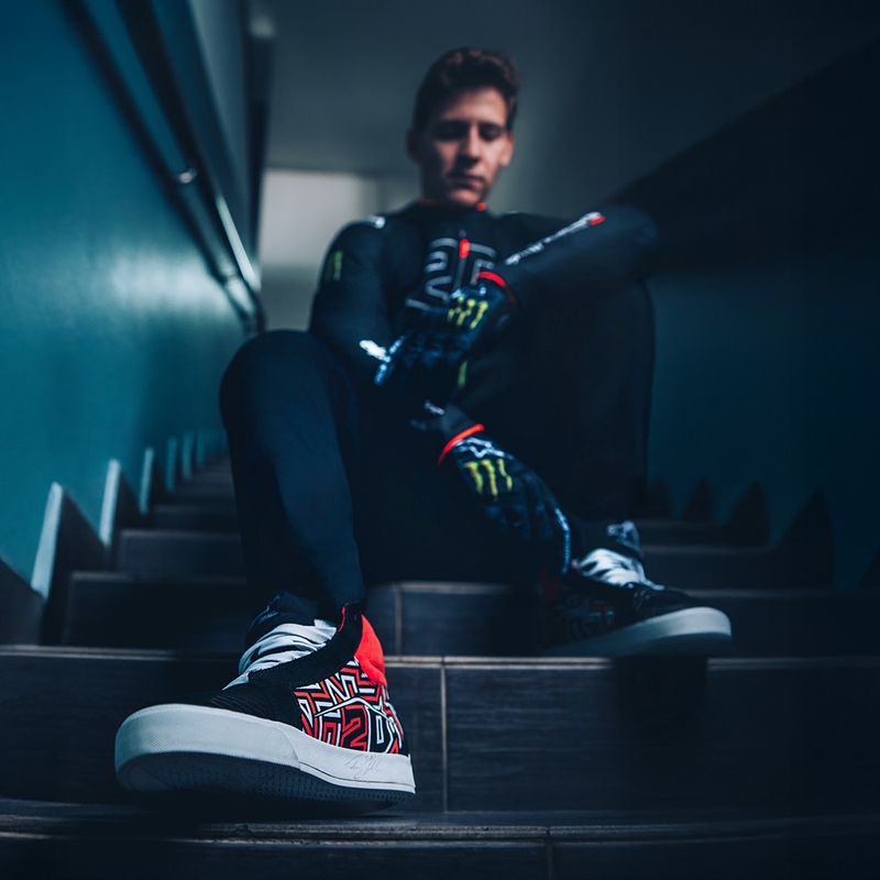Buty motocyklowe Alpinestars Ride-63 Canvas FQ20 w kolorze czarno-biało-czerwonym