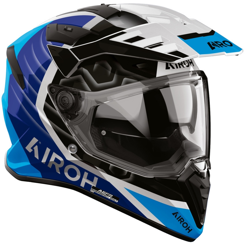 Kask motocyklowy enduro Airoh BADX-X Cube niebieski