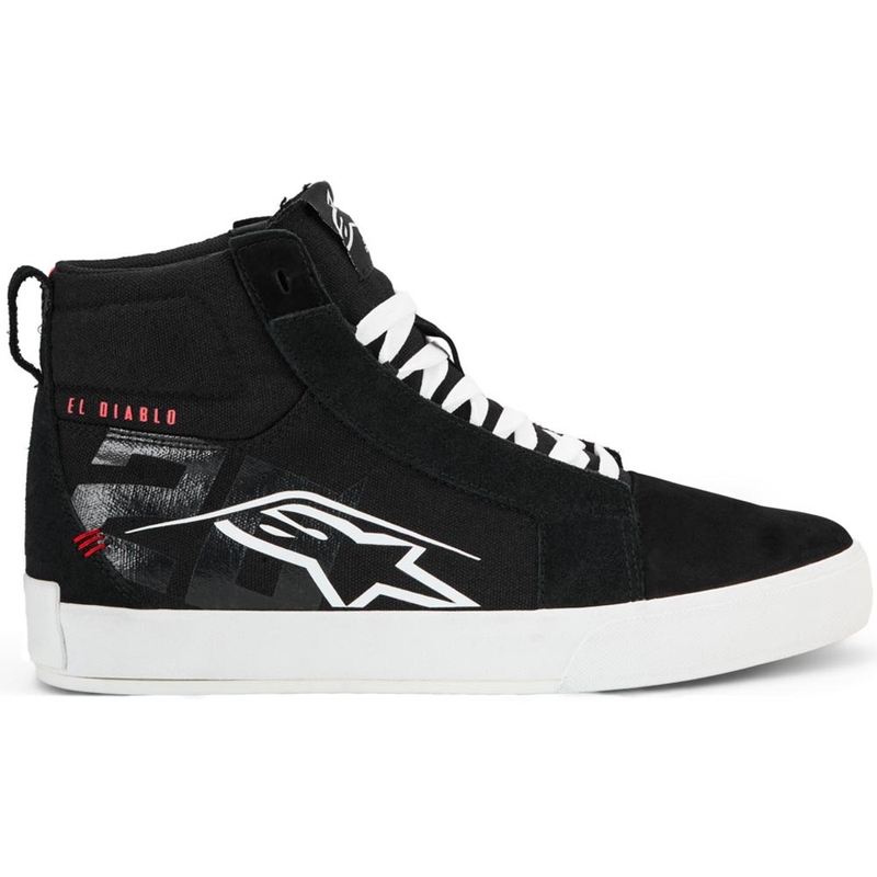 Buty motocyklowe Alpinestars Ride-63 Canvas FQ20 w kolorze czarno-biało-czerwonym