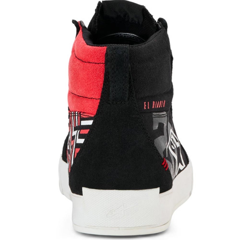 Buty motocyklowe Alpinestars Ride-63 Canvas FQ20 w kolorze czarno-biało-czerwonym