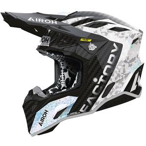 Kask motocrossowy Airoh Aviator Factory Bitmap Carbon w kolorze szarym