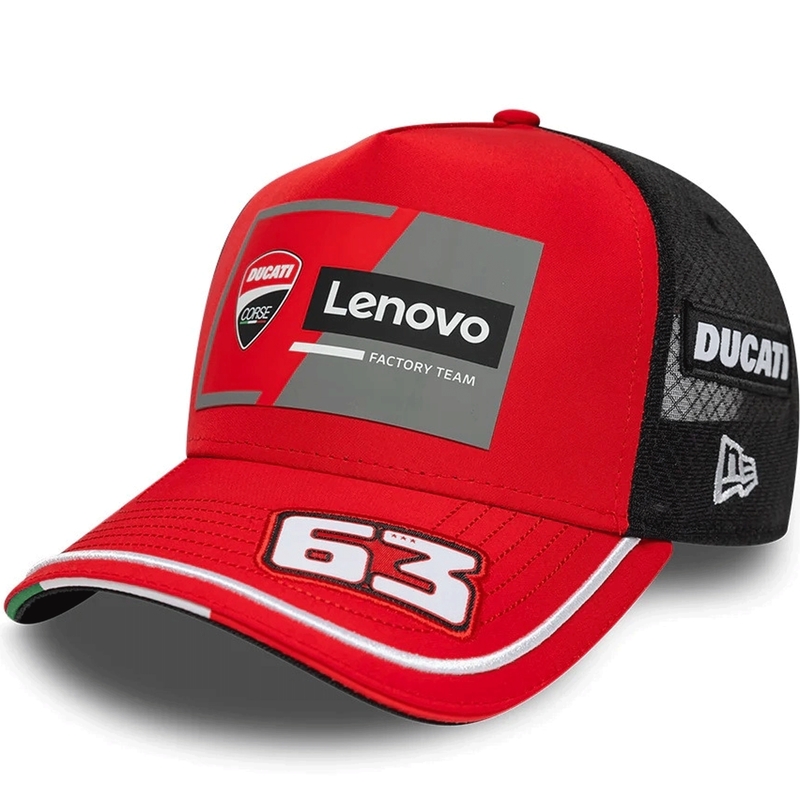 Czapka Ducati New Era Lenovo Bagnaia 63 czarno-czerwona