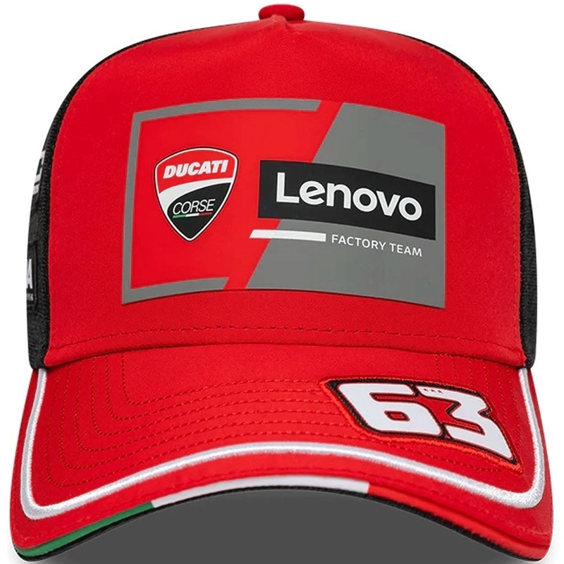 Czapka Ducati New Era Lenovo Bagnaia 63 czarno-czerwona