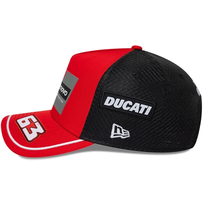 Czapka Ducati New Era Lenovo Bagnaia 63 czarno-czerwona
