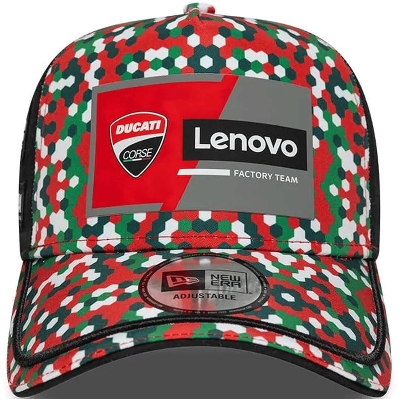 Czapka z daszkiem Ducati New Era Lenovo Mugello czarno-czerwono-wielokolorowa