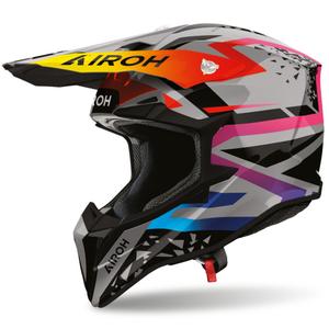 Kask motocyklowy Airoh Wraaap Karma w kolorze szaro-wielokolorowym