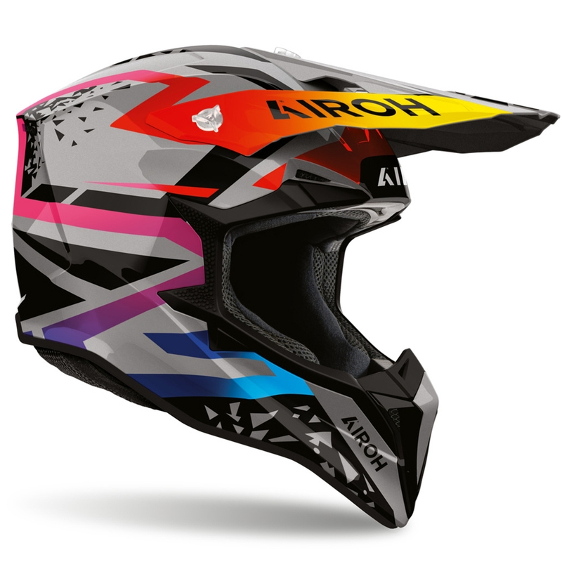 Kask motocyklowy Airoh Wraaap Karma w kolorze szaro-wielokolorowym