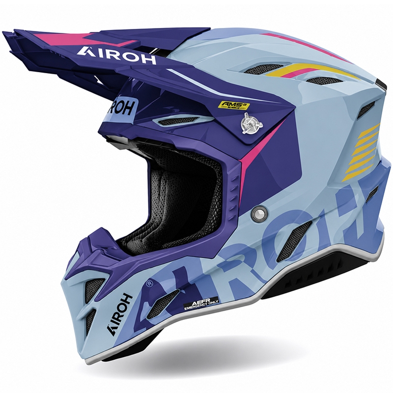 Kask motocyklowy motocrossowy Airoh Aviator Factory Blame fioletowy
