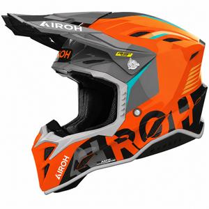 Kask motocyklowy motocrossowy Airoh Aviator Factory Blame pomarańczowy