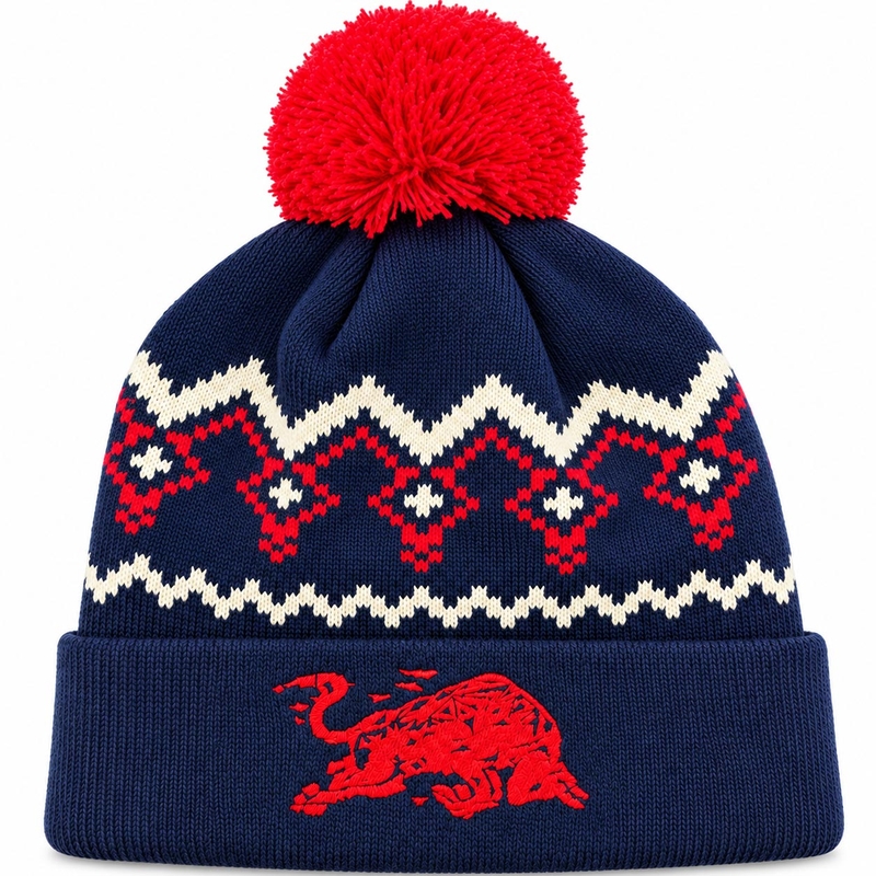 Czapka zimowa Red Bull w kolorze granatowo-czerwonym