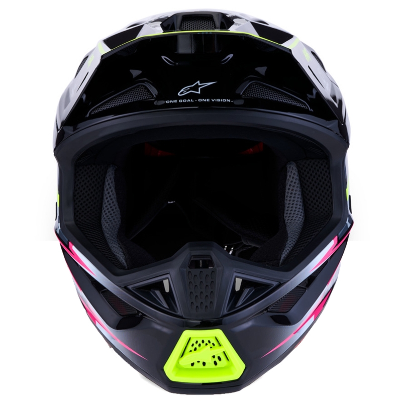 Kask motocyklowy motocrossowy Alpinestars Supertech S-M7 Blaster w kolorze szaro-fluo-żółtym