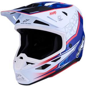 Kask motocrossowy Alpinestars Supertech S-M7 Blaster biało-niebieski
