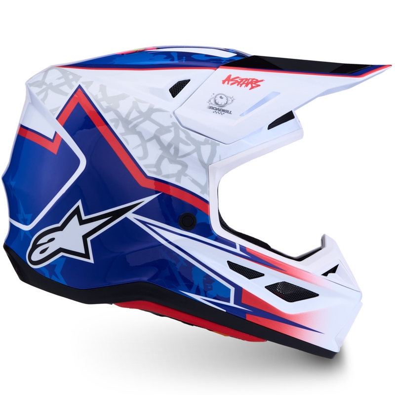 Kask motocrossowy Alpinestars Supertech S-M7 Blaster biało-niebieski
