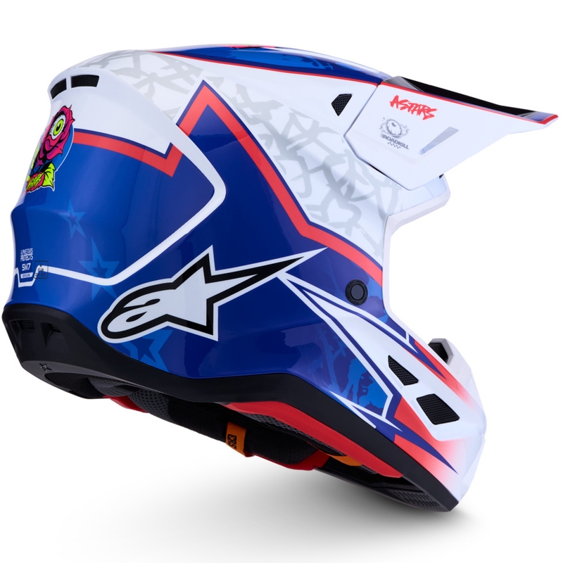 Kask motocrossowy Alpinestars Supertech S-M7 Blaster biało-niebieski