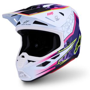 Kask motocrossowy Alpinestars Supertech S-M7 Blaster fioletowo-biały