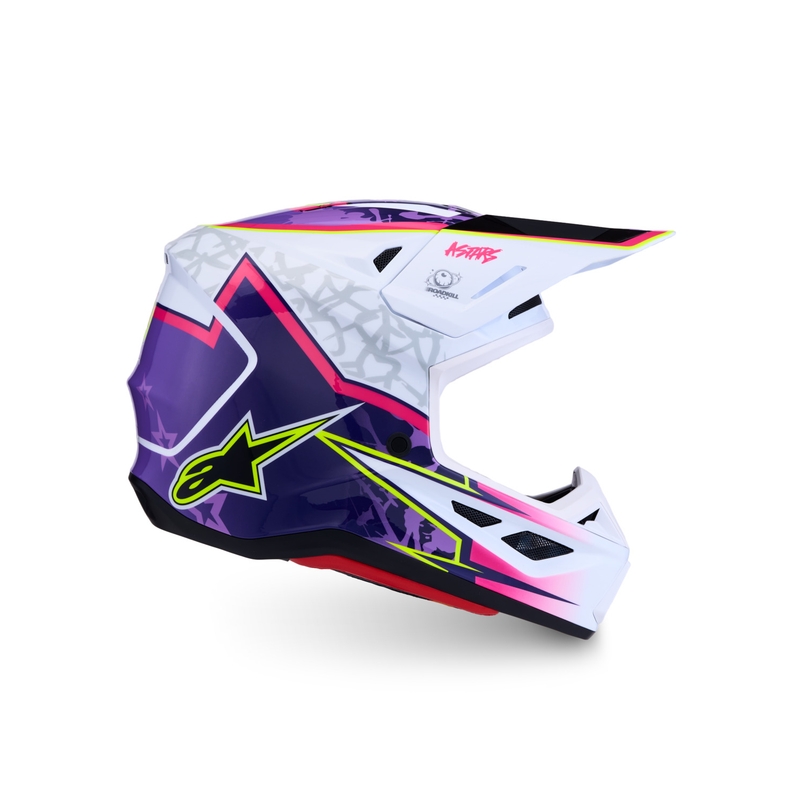 Kask motocrossowy Alpinestars Supertech S-M7 Blaster fioletowo-biały
