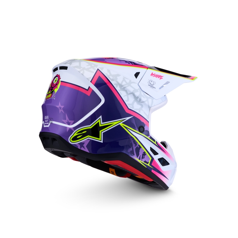 Kask motocrossowy Alpinestars Supertech S-M7 Blaster fioletowo-biały