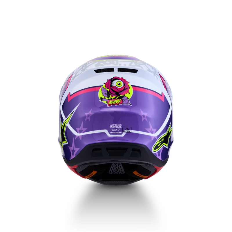 Kask motocrossowy Alpinestars Supertech S-M7 Blaster fioletowo-biały