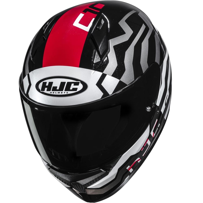 Kask motocyklowy integralny HJC C10 Blade MC1 czarno-biało-czerwony