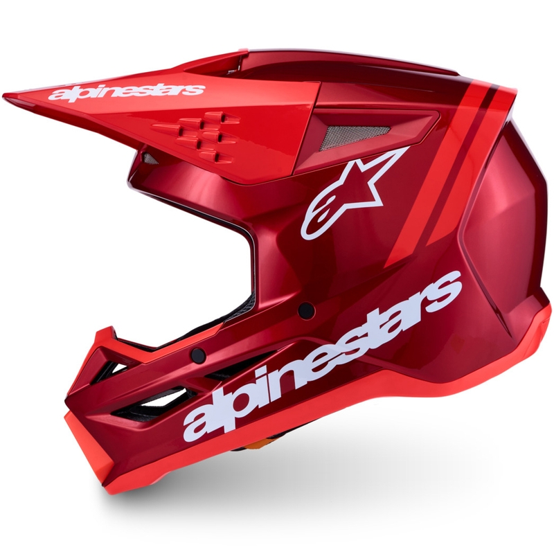 Kask motocrossowy Alpinestars S-M3 Radium fluo czerwono-biały