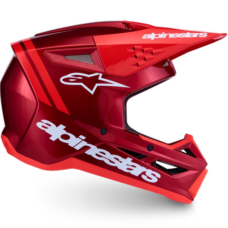 Kask motocrossowy Alpinestars S-M3 Radium fluo czerwono-biały