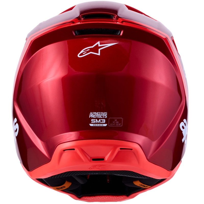 Kask motocrossowy Alpinestars S-M3 Radium fluo czerwono-biały