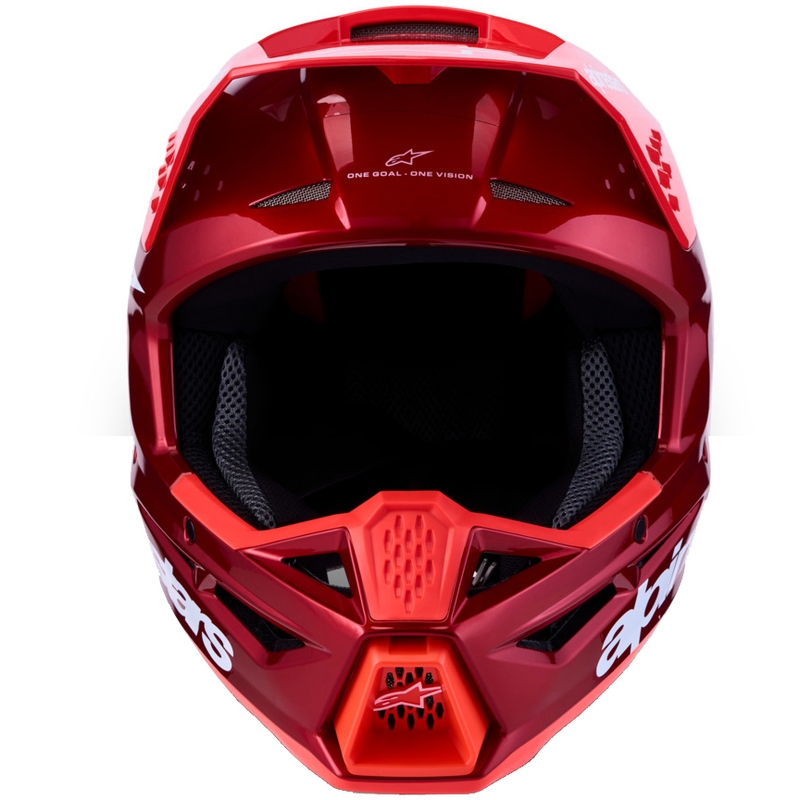 Kask motocrossowy Alpinestars S-M3 Radium fluo czerwono-biały