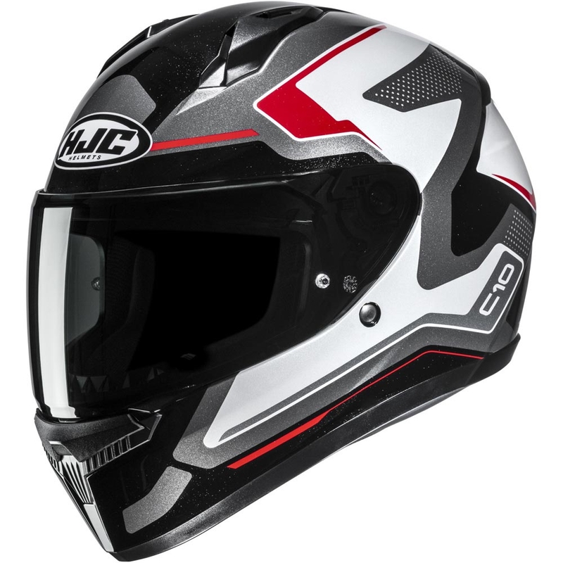 Kask motocyklowy integralny HJC C10 Cric MC1 czarno-biało-czerwony