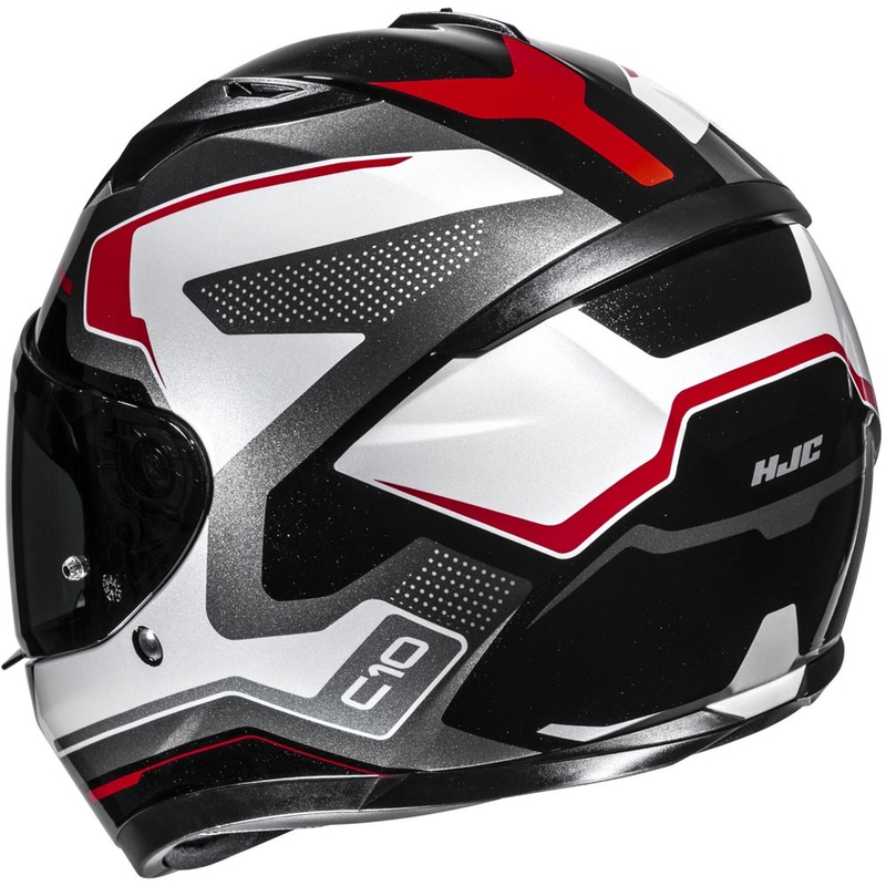 Kask motocyklowy integralny HJC C10 Cric MC1 czarno-biało-czerwony