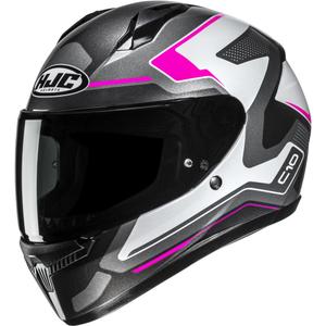 Kask motocyklowy integralny HJC C10 Cric MC8 czarno-biało-różowo-szary