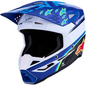 Kask motocrossowy Alpinestars S-M3 Falcon niebiesko-biało-czarny
