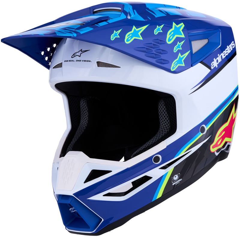Kask motocrossowy Alpinestars S-M3 Falcon niebiesko-biało-czarny