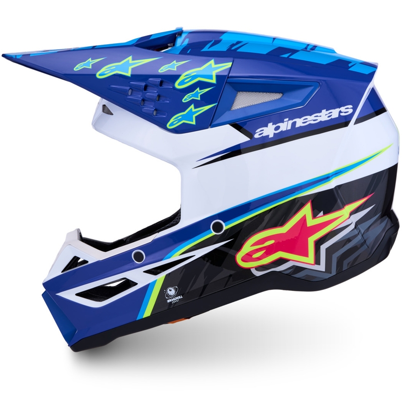Kask motocrossowy Alpinestars S-M3 Falcon niebiesko-biało-czarny