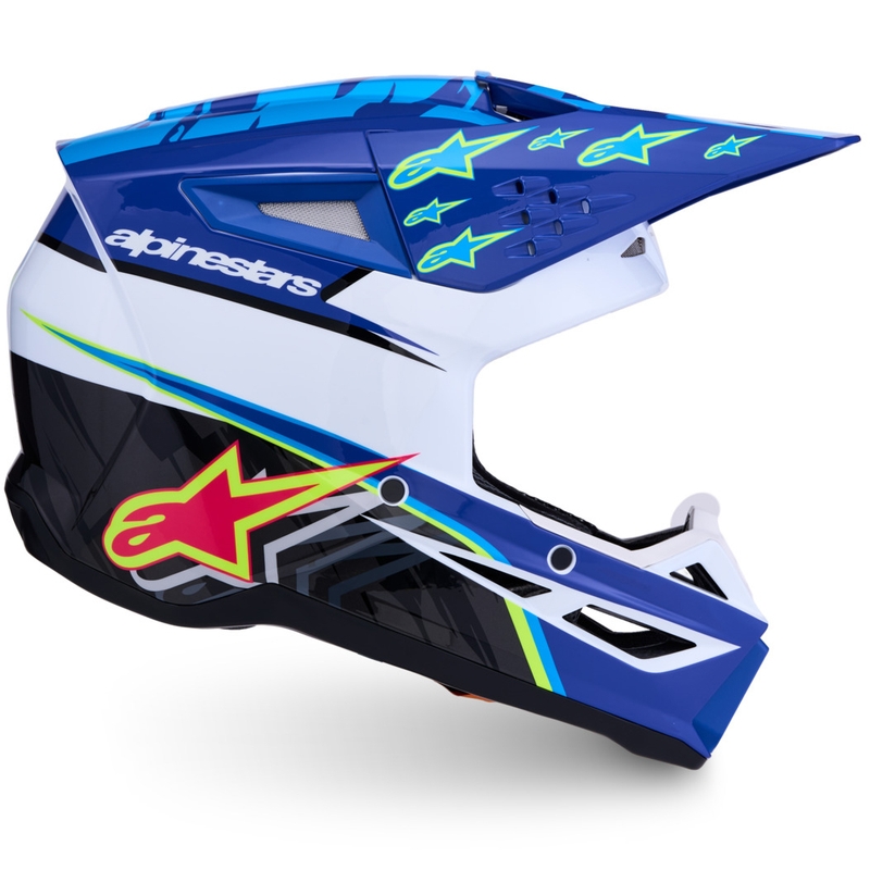 Kask motocrossowy Alpinestars S-M3 Falcon niebiesko-biało-czarny