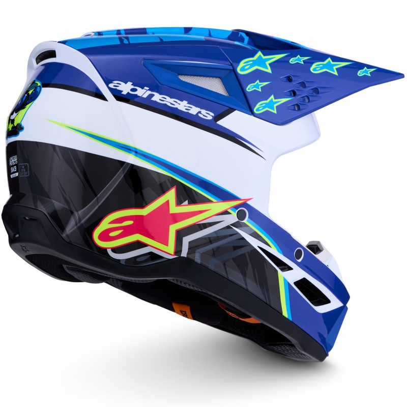 Kask motocrossowy Alpinestars S-M3 Falcon niebiesko-biało-czarny