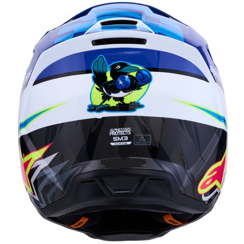 Kask motocrossowy Alpinestars S-M3 Falcon niebiesko-biało-czarny