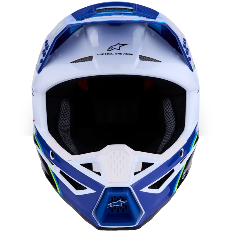 Kask motocrossowy Alpinestars S-M3 Falcon niebiesko-biało-czarny