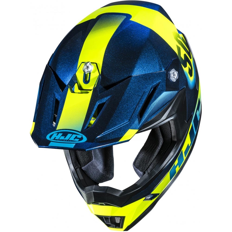 Kask motocrossowy HJC C50 Dash MC2 niebiesko-fluo żółty