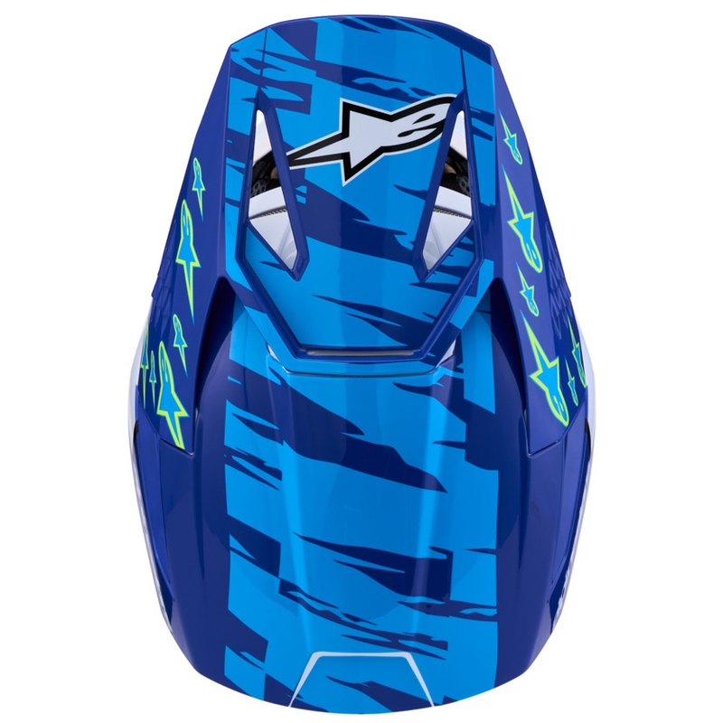 Kask motocrossowy dziecięcy Alpinestars S-M3 Falcon niebiesko-biało-czarny
