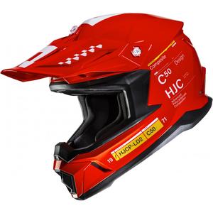 Kask motocrossowy HJC C50 Tagg MC1 czerwony