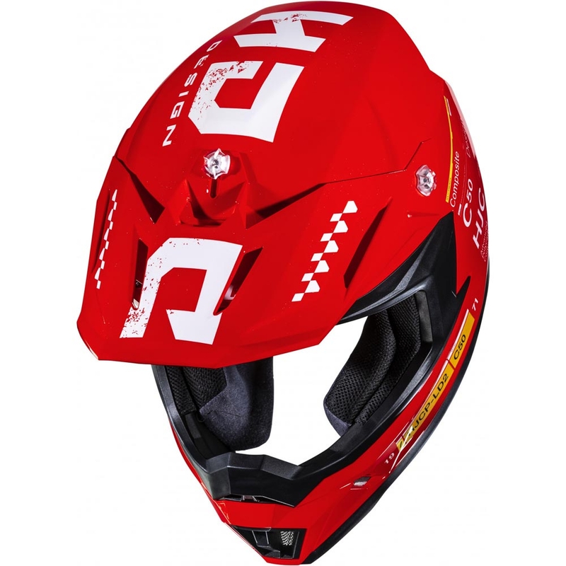 Kask motocrossowy HJC C50 Tagg MC1 czerwony