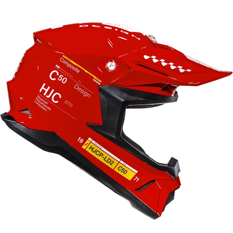 Kask motocrossowy HJC C50 Tagg MC1 czerwony