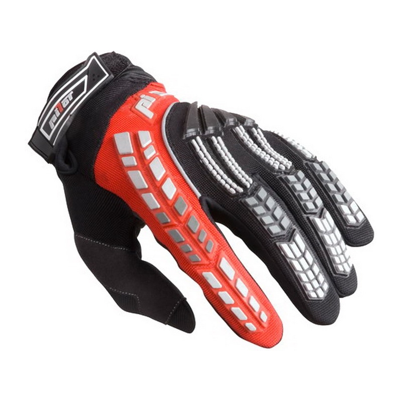 Dziecięce mx Moto rękawice Pilot czarno/czerwone