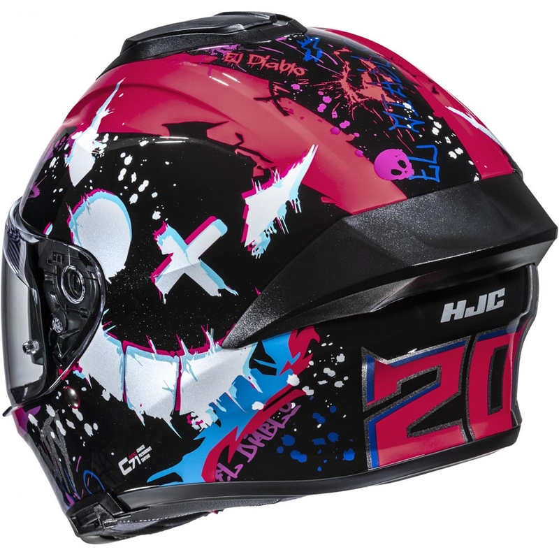 Kask motocyklowy integralny HJC C71 FQ20 MC8 czarno-różowy