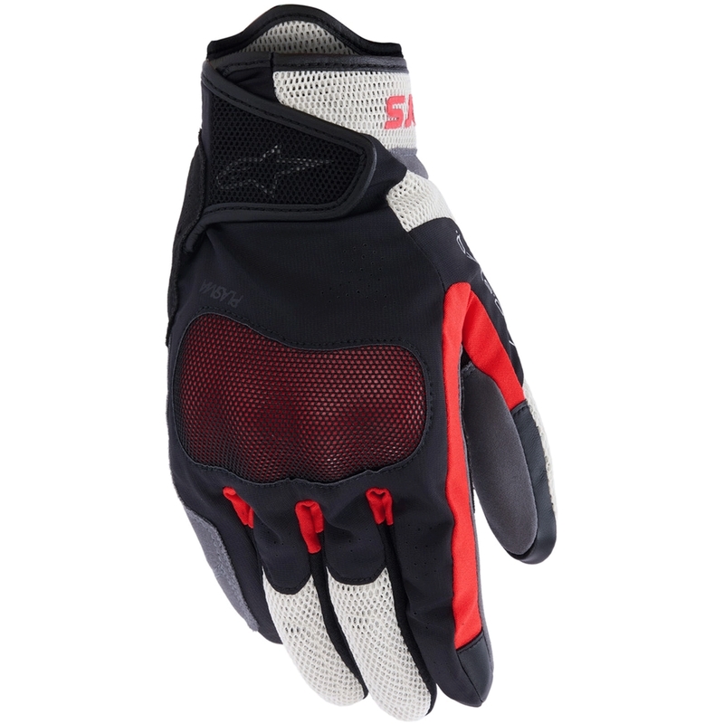 Rękawice motocyklowe Alpinestars Mogress Airflow czarno-kremowo-czerwone