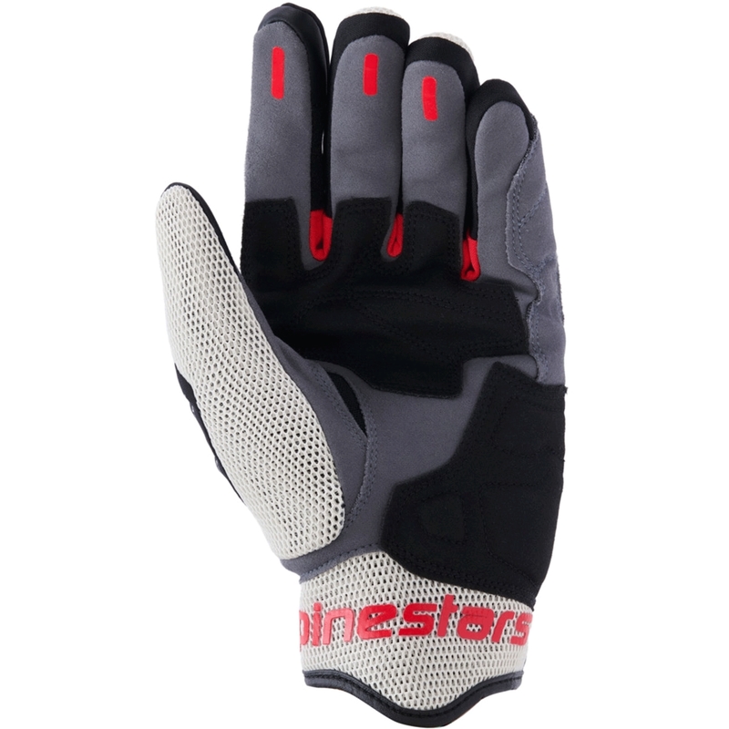 Rękawice motocyklowe Alpinestars Mogress Airflow czarno-kremowo-czerwone