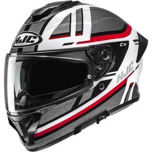 Kask motocyklowy integralny HJC C71 Novah MC1 szaro-biało-czerwony